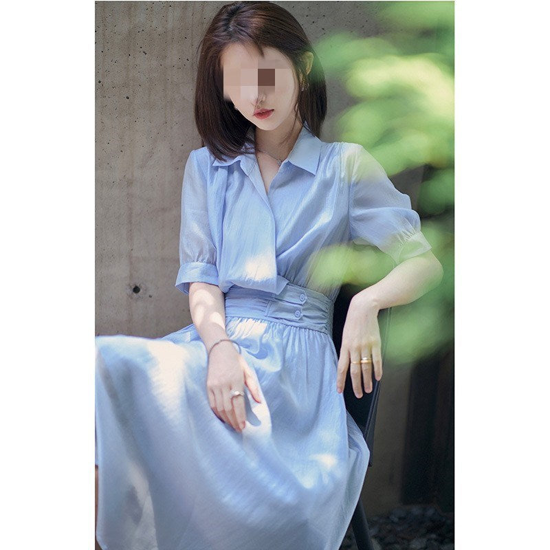 French Style Retro First Love Tea Break Long Chic Dress