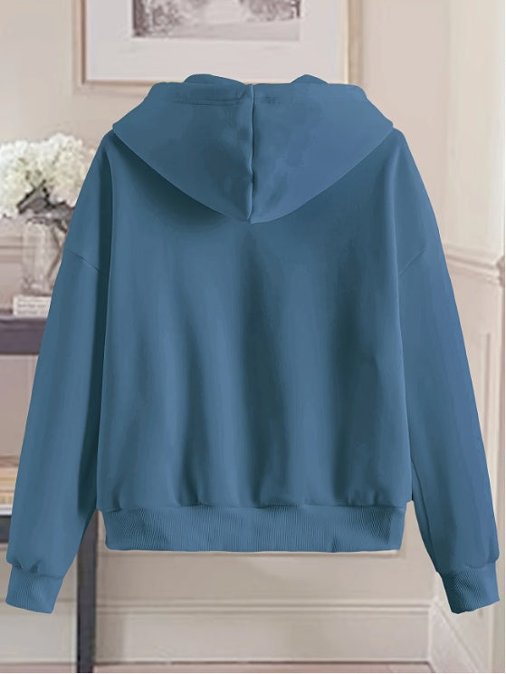 Women's Chic White Zip-Up Hoodie