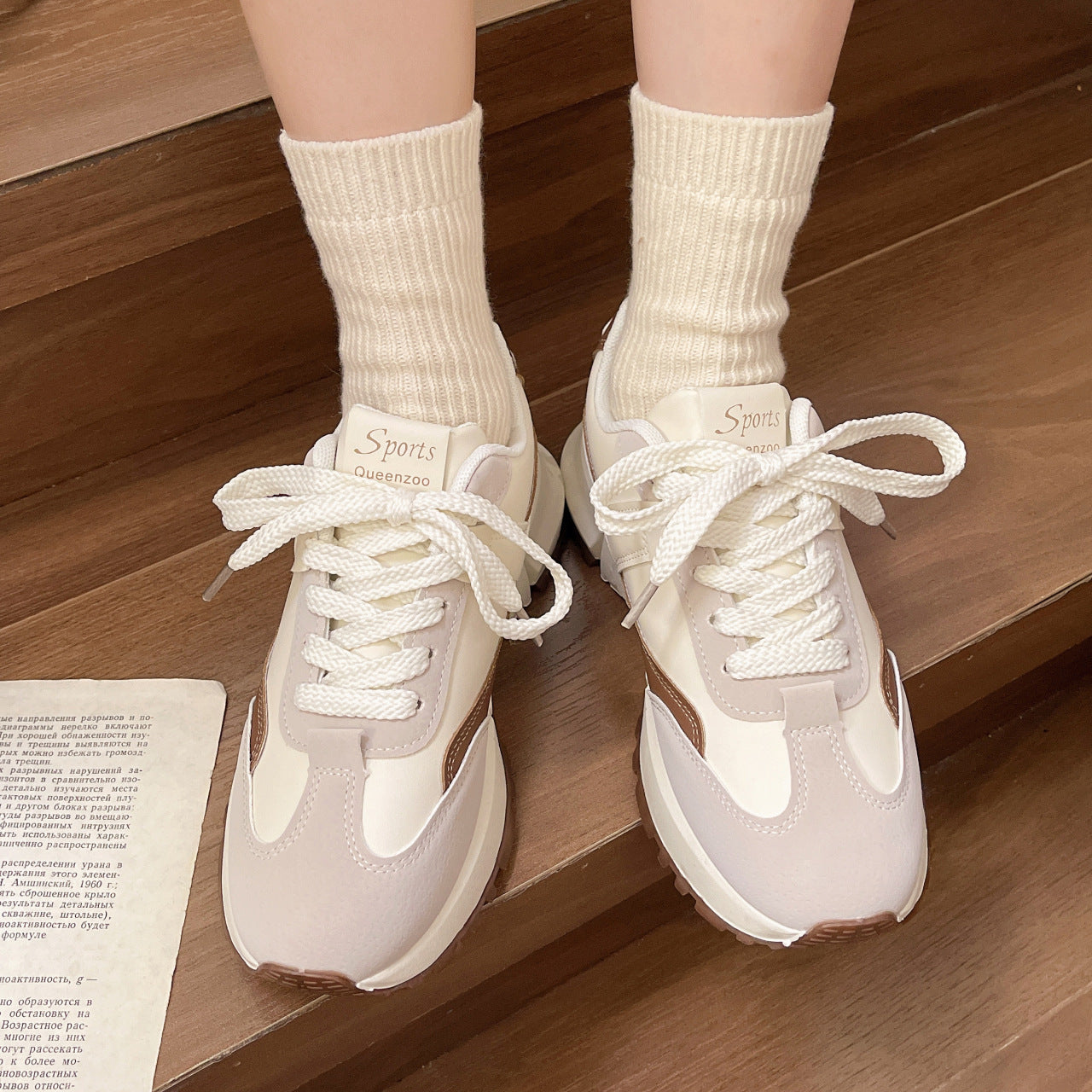 Women's Platform Retro Lace Up Casual Sneaker