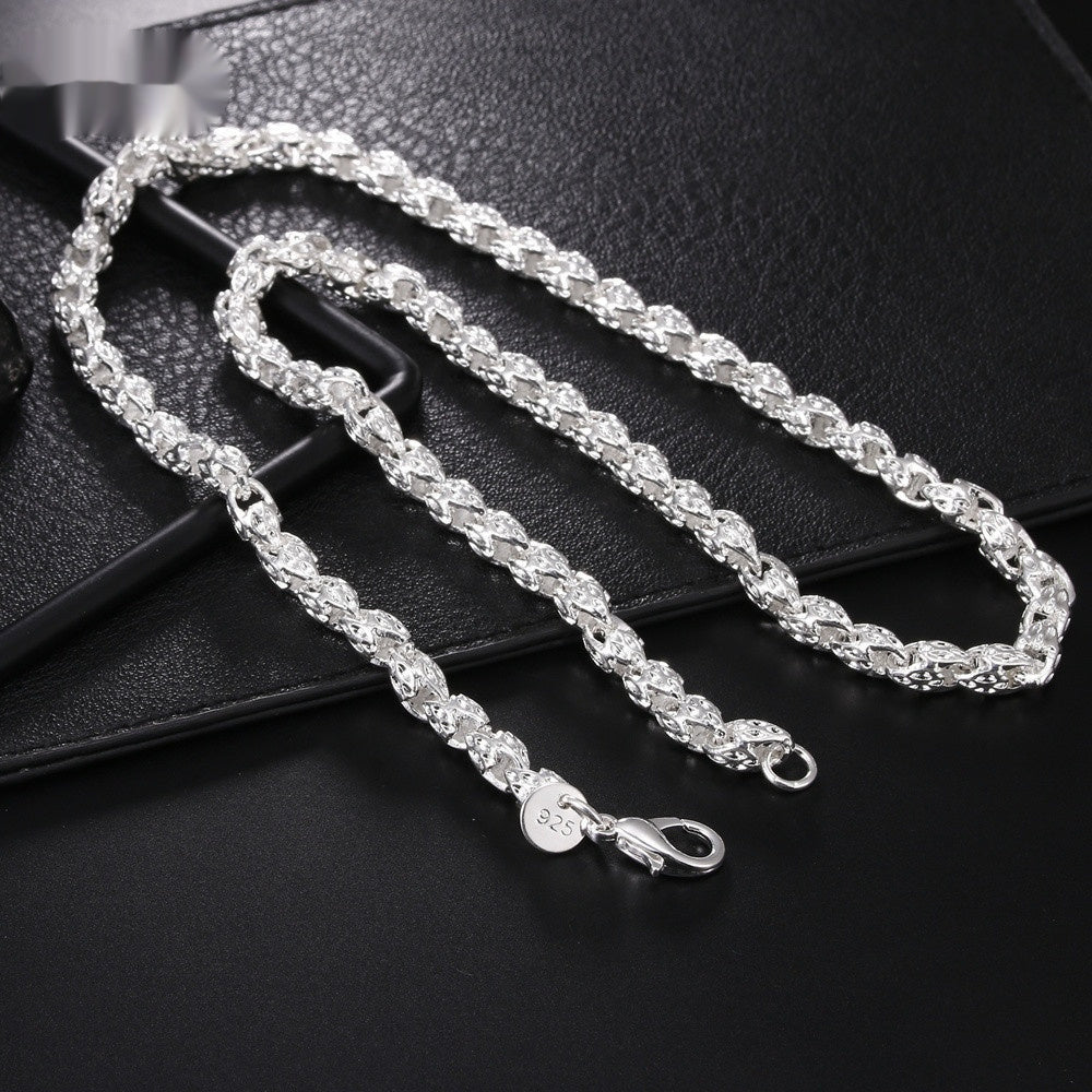 Simple Round Men Women Silver Plated Dragon Head Necklace