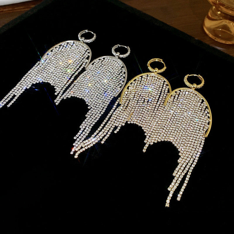 Fashion Geometry Pattern Tassel Ear Clip Female