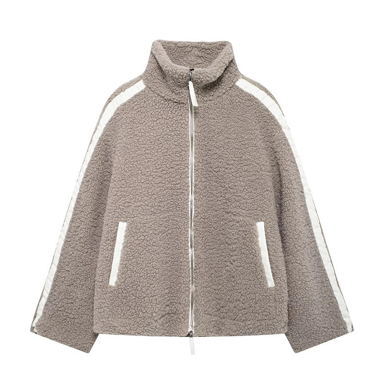 Women's Fashion Loose Lapel Teddy Plush Cardigan Coat