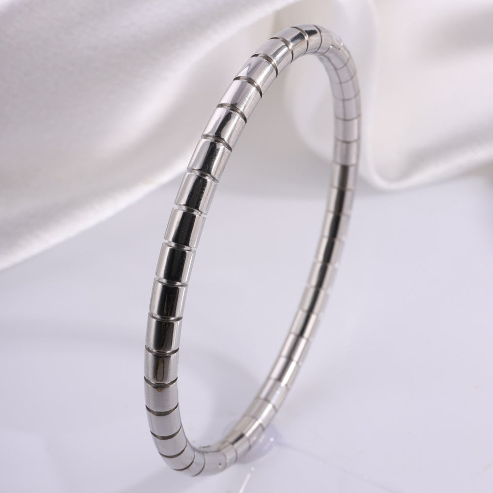 Bamboo Stainless Steel Bracelet For Girls