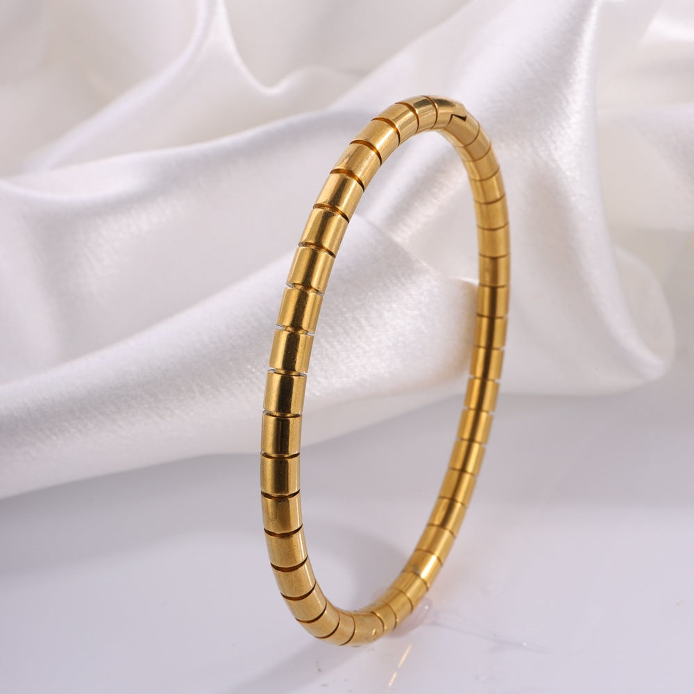 Bamboo Stainless Steel Bracelet For Girls