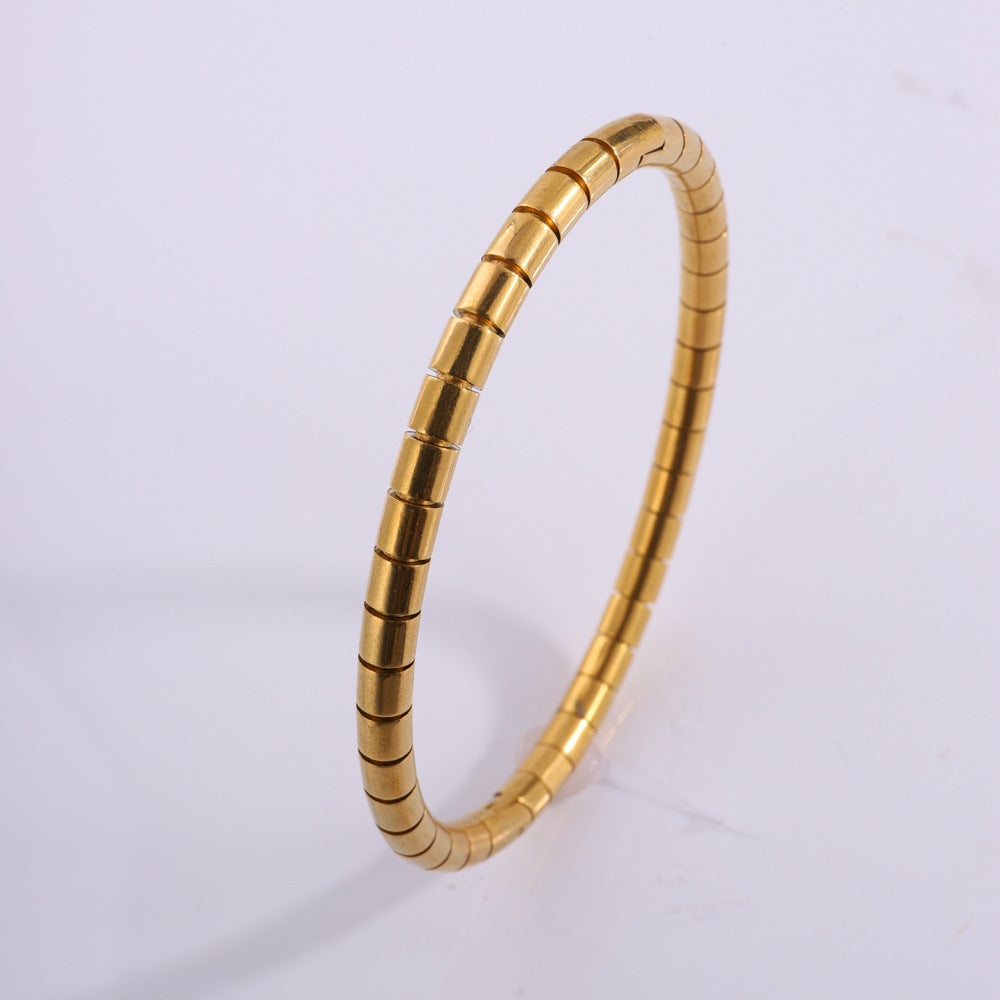 Bamboo Stainless Steel Bracelet For Girls