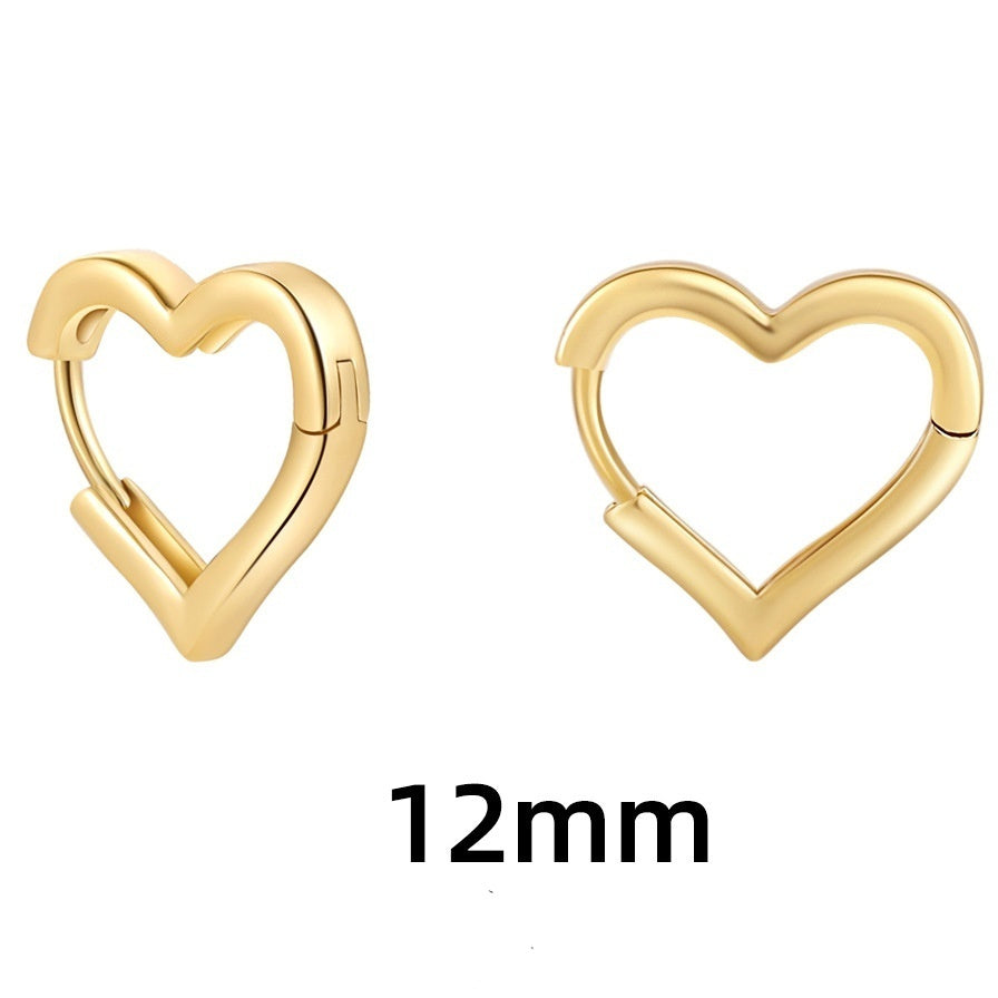 Women's Simple Hollow Pentagram Love Square Twist Earrings