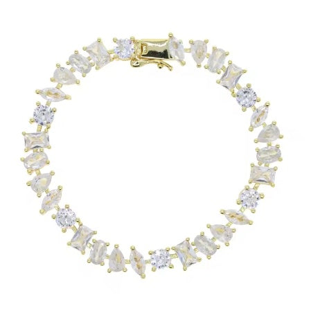 Ice Crystal Shiny Jewelry Women's Multi-geometric Tennis Bracelet