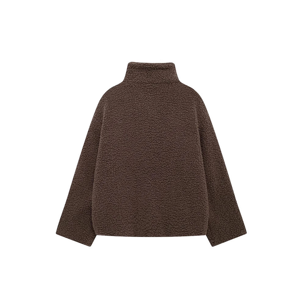 Women's Fashion Loose Lapel Teddy Plush Cardigan Coat
