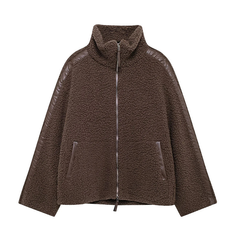 Women's Fashion Loose Lapel Teddy Plush Cardigan Coat