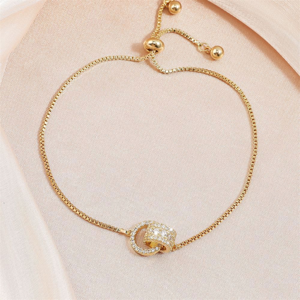 Double Ring Micro Necklace Simple Women's Fashion