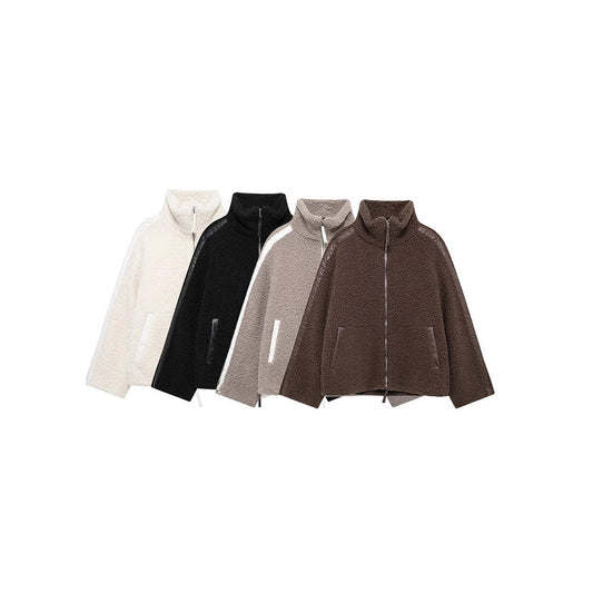 Women's Fashion Loose Lapel Teddy Plush Cardigan Coat