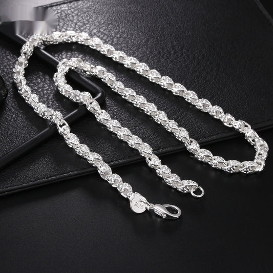 Simple Round Men Women Silver Plated Dragon Head Necklace