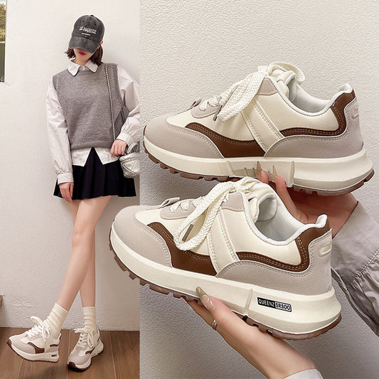 Women's Platform Retro Lace Up Casual Sneaker