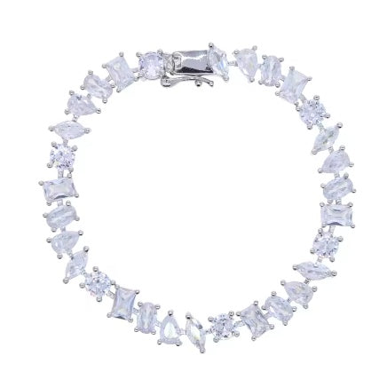 Ice Crystal Shiny Jewelry Women's Multi-geometric Tennis Bracelet